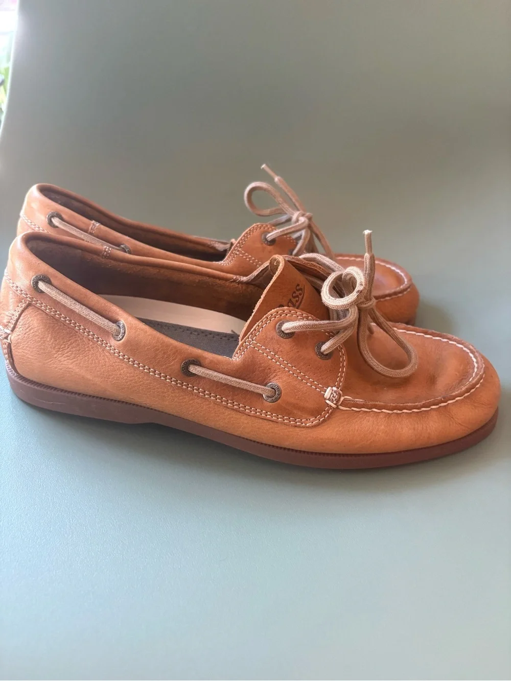 G.H. Bass & Co. Men’s Brown Leather Boat Shoes Sz 10